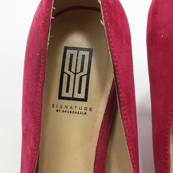 Signature by shoe dazzle pink and black heels 6.5 - Picture 2 of 7